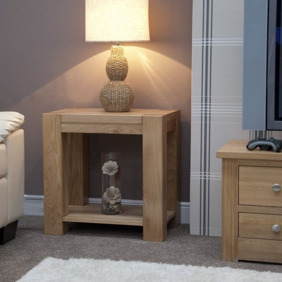 Trend Solid Oak Lamp/Sofa Table