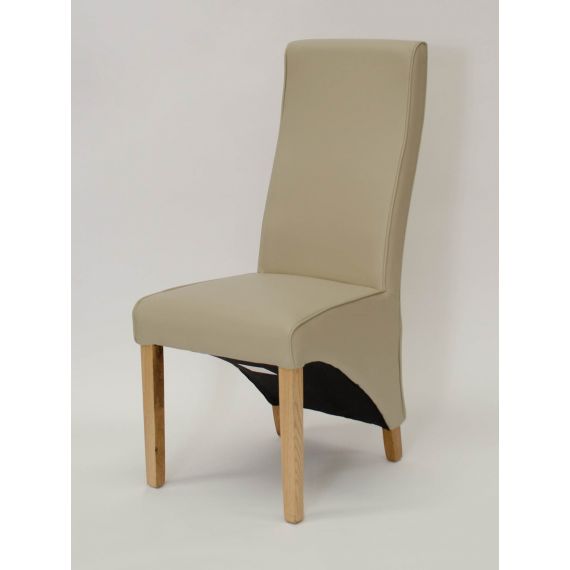 Wave Bone Leather Dining Chair