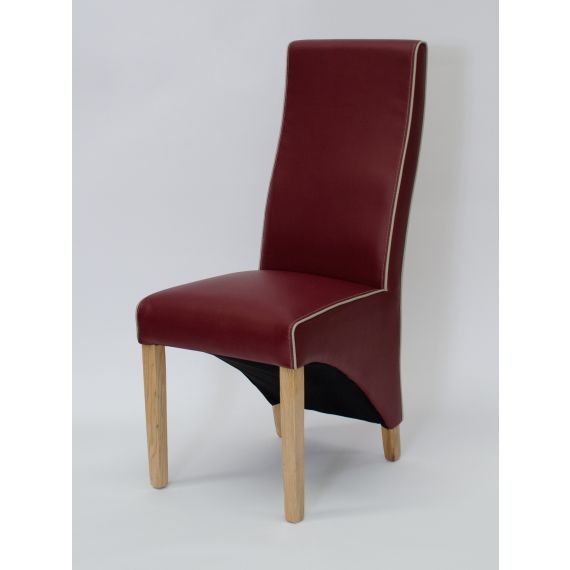 Wave Monza Red Leather Dining Chair