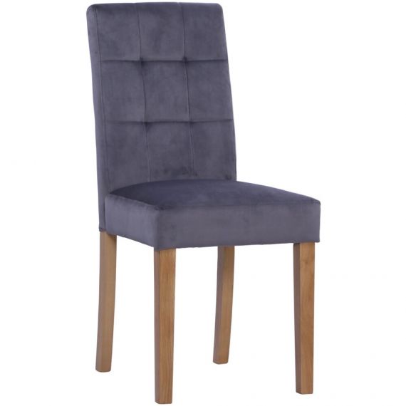 Ashbury Graphite Grey Velvet Dining Chair (Pair)