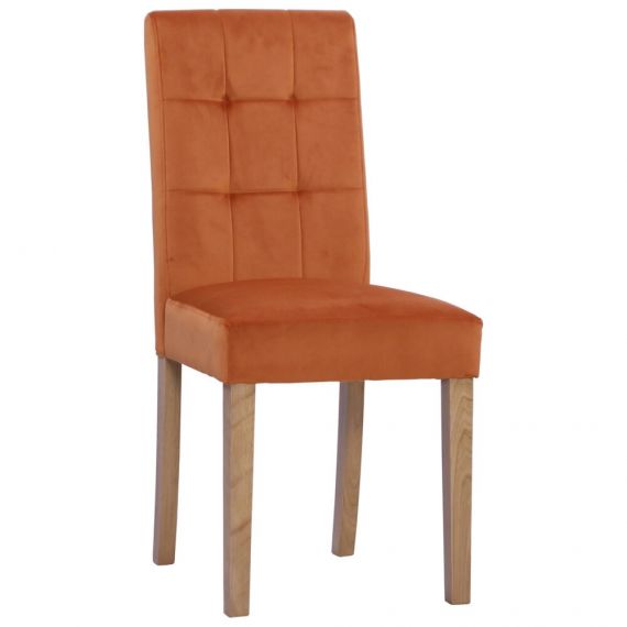 Ashbury Sunset Orange Velvet Dining Chair (Pair)
