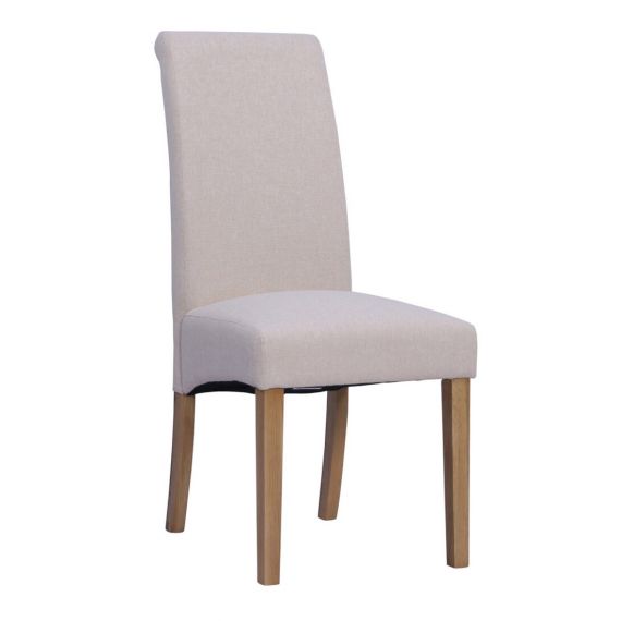 Beige Rollback Dining Chair (Pair)