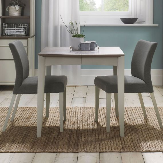 Bergen Grey Washed Oak & Soft Grey Small Extending Dining Table