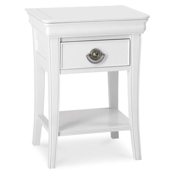 Chantilly White French Style 1 Drawer Nightstand