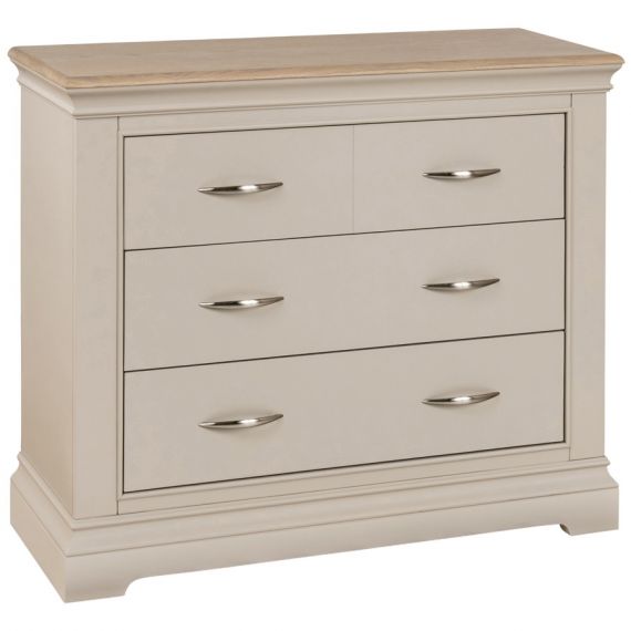 Cobble Oak & Painted 4 Drawer Chest of Drawers - Cobble Bedroom Furniture