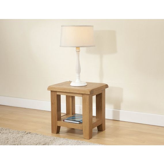 Cotswold Rustic Light Oak Lamp Table 