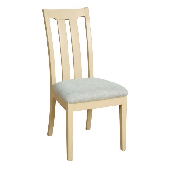 Country Oak and Painted Slat Back Dining Chair