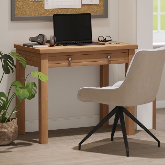 Grasmere Light Oak Laptop Desk - Office Furniture