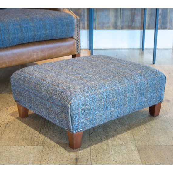Kensington Mini Pull Out Footstool with Plain Top - Vintage Sofa Company