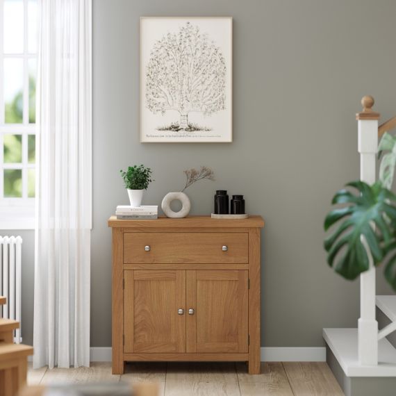 Light Oak Compact Sideboard - Grasmere Furniture