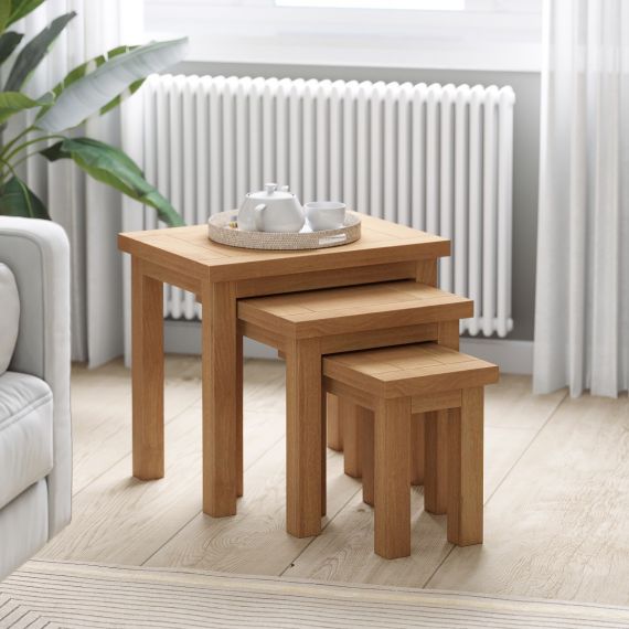 Light Oak Nest of Tables - Grasmere Furniture