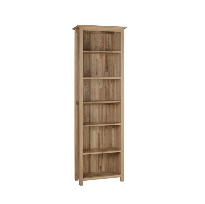 Oxford Contemporary Oak 6ft Tall Narrow, 6 Ft White Bookcase
