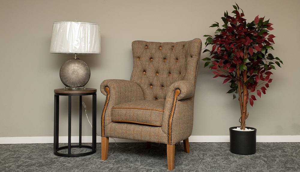 Harris Tweed Armchairs at Oak Furniture UK