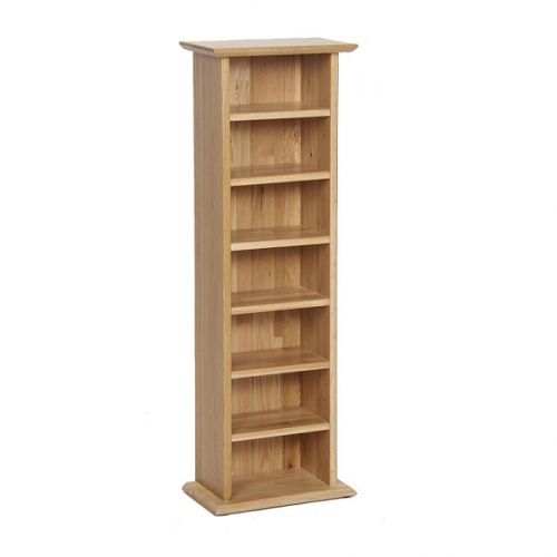 Oxford Contemporary Oak 5ft Narrow Bookcase Oak Furniture Uk