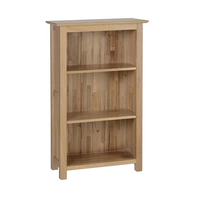 Oxford Contemporary Oak 3ft Narrow Bookcase Oak Furniture Uk